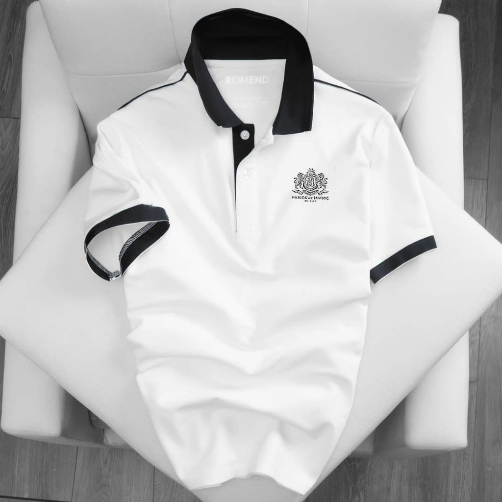 Áo Polo Nam màu Trắng phối viền đen Hàng VNXK Size M đến 4XL Áo Thun Có Cổ Áo Polo Cổ Trụ Đẹp Giá Tốt - BeYourWaoo BPL29