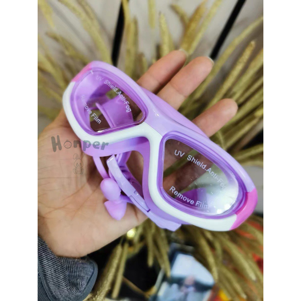 Kính bơi YUKE kèm bịt tai có hộp phân phối chính hãng Bonbon mart