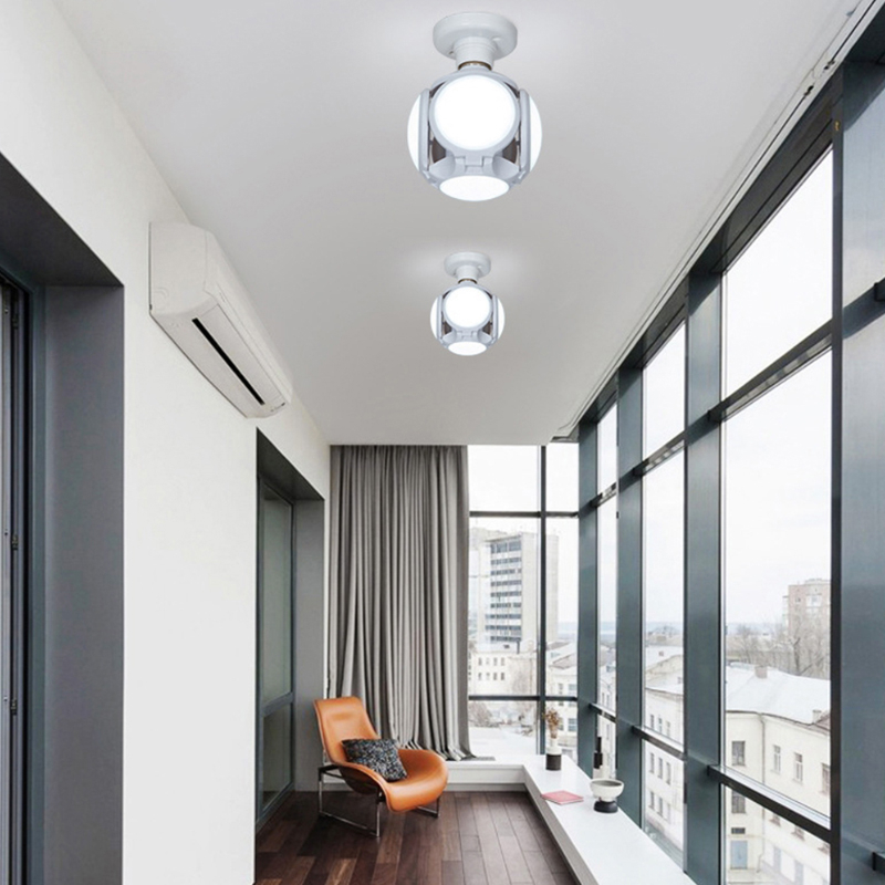 COD BÓNG ĐÁ CÓ THỂ GẬP LẠI UFO E27 60W LED 360 ĐỘ BÓNG ĐÈN / Màu Randaom