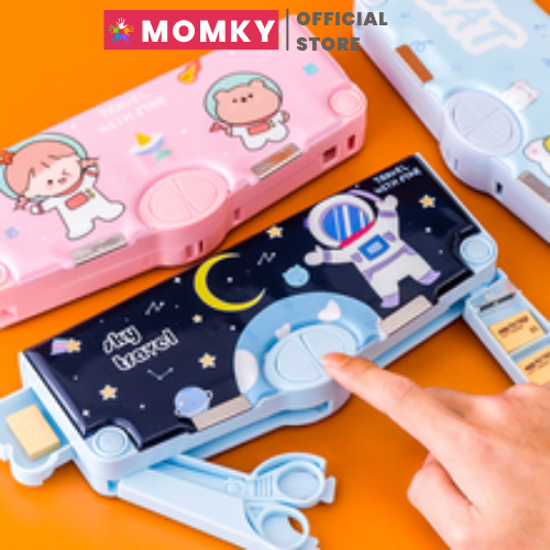 Hộp bút học sinh đa năng hoạ tiết phi hành gia hộp đựng bút ngựa pony cho bé đi học túi đựng bút nhiều ngăn E1069
