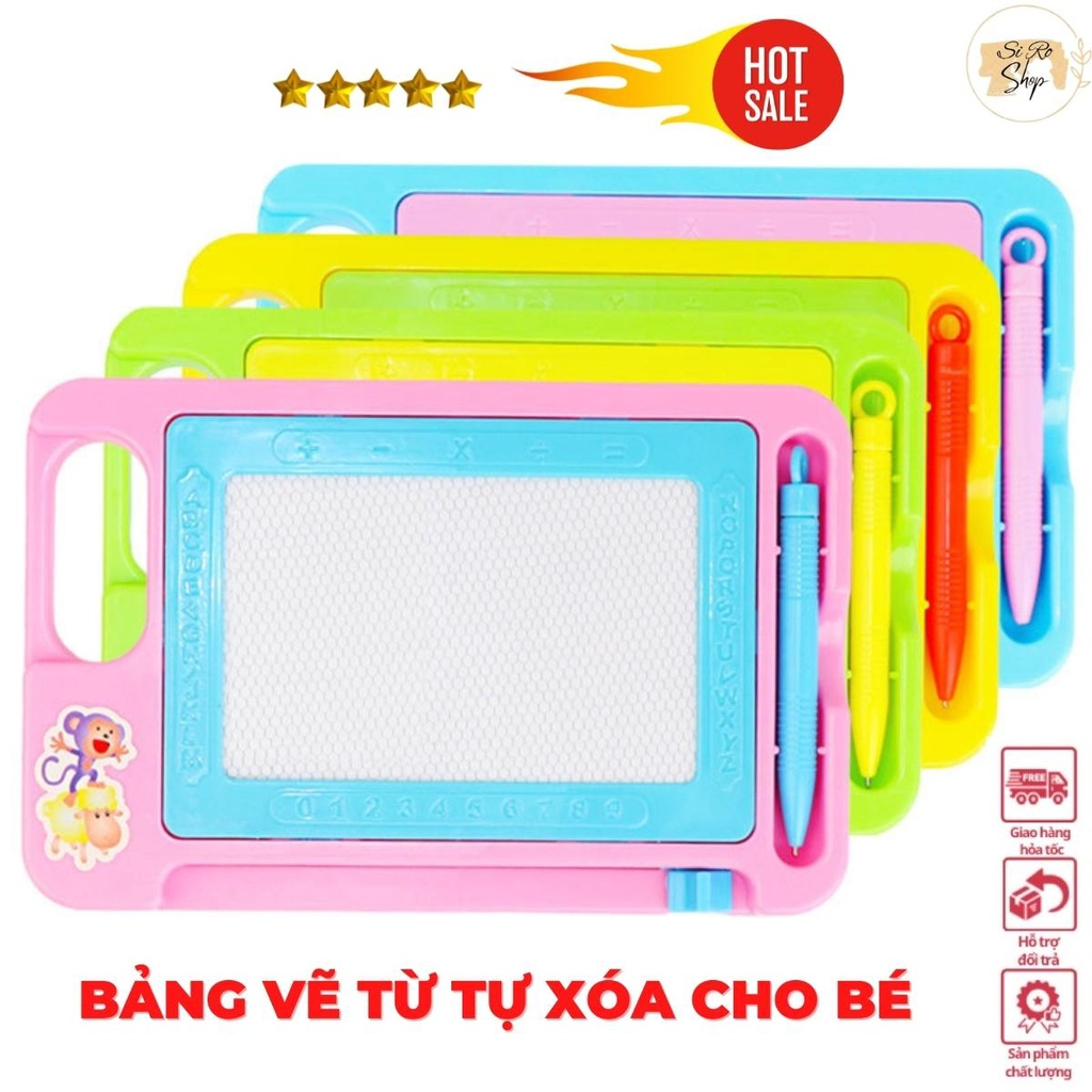 Bảng vẽ tự xóa thông minh, bảng vẽ Từ tính giúp Bé vẽ viết không lo bẩn tay đồ chơi giáo dục, an toàn cho Bé