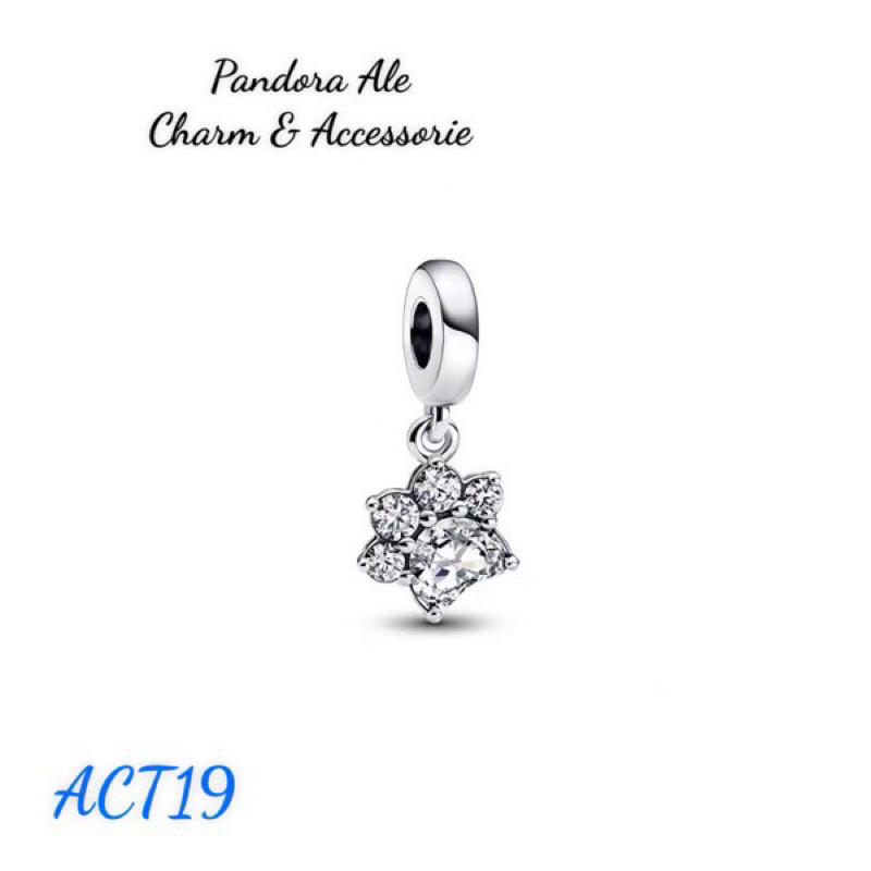 CHARM PAN ALE TREO ĐÍNH ĐÁ BÀN CHÂN MÈO BẠC S925