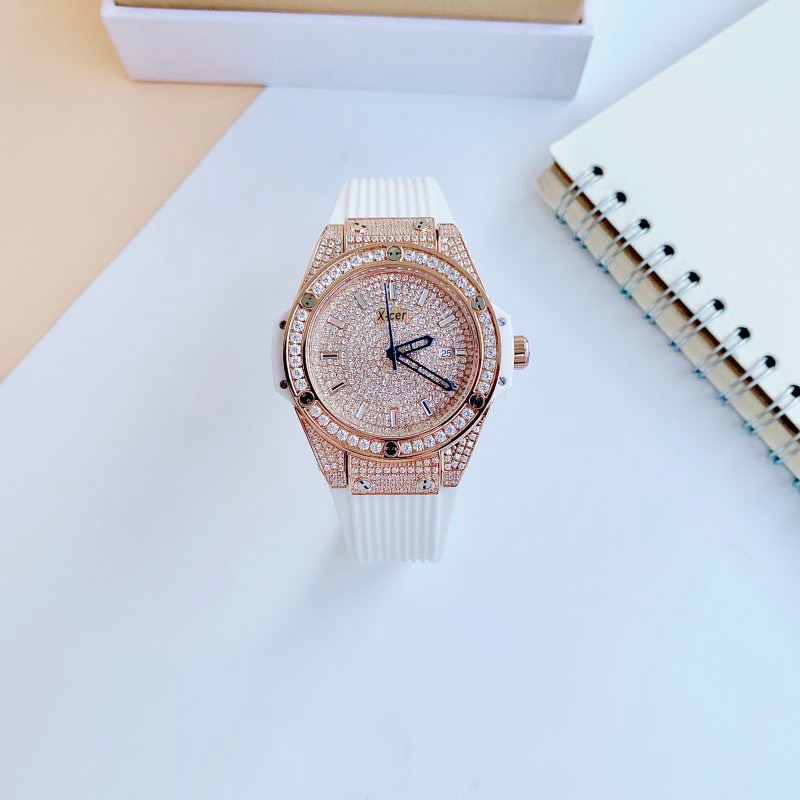 Đồng Hồ Nữ Xcer B0635 White Silicon Strap - Vỏ Rose Gold , Máy Quartz - Pin , Size 34mm