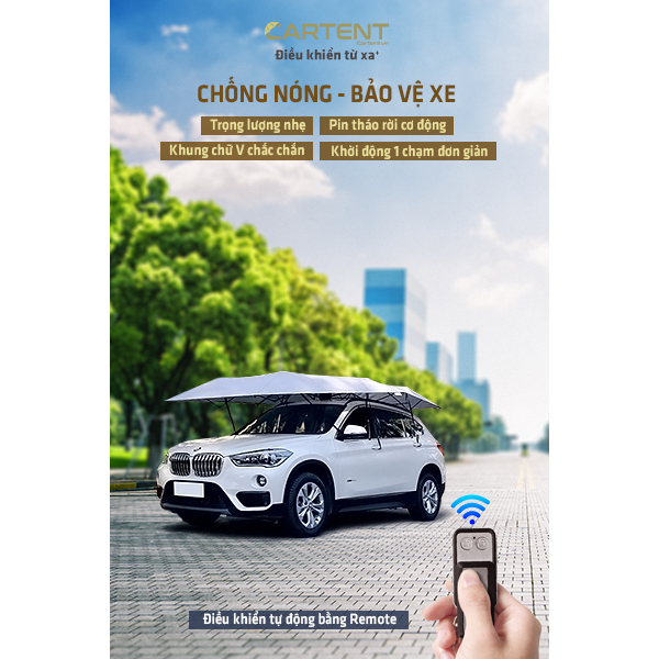 Ô che ô tô thông minh CARTENT - Dù che nắng xe hơi | Hàng chính hãng bảo hành 2 năm