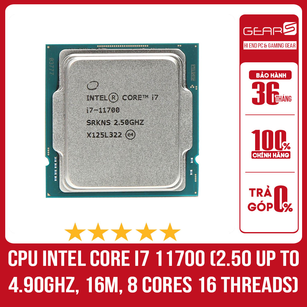 CPU Intel Core i7 11700 (2.50 Up to 4.90GHz, 16M, 8 Cores 16 Threads) Full Box - Bảo hành 36 Tháng | BigBuy360 - bigbuy360.vn