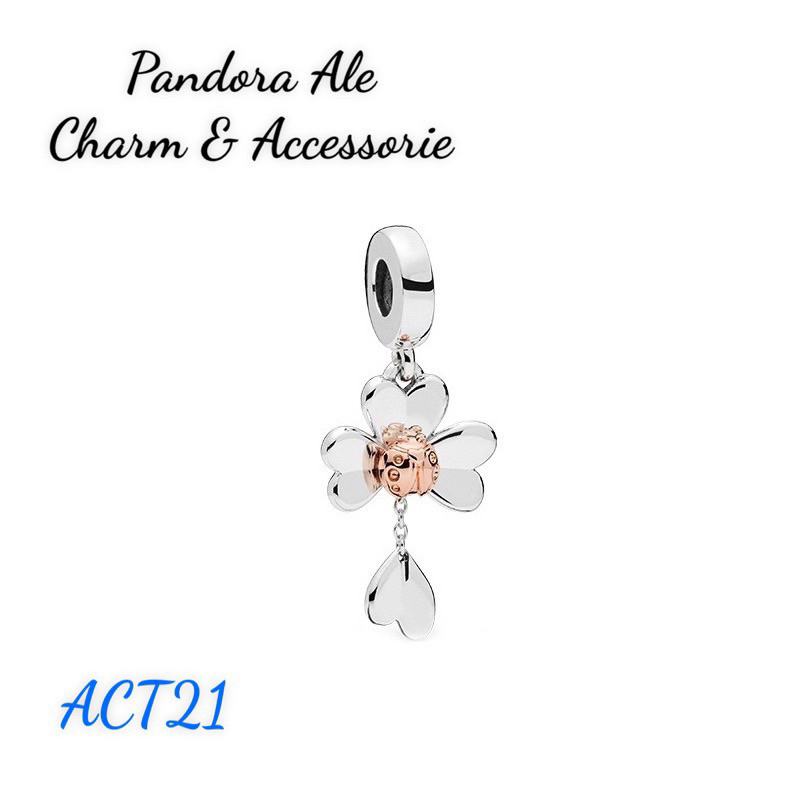 PAN ALE CHARM TREO CỎ BỐN LÁ MAY MẮN BẠC S925