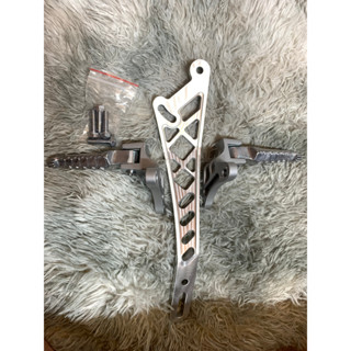 [Hình thật,Video thật] Gác chân Malay + Pas 10 LY treo pô CNC dành cho ex 150 Exciter 150, Ex 155 Exciter 155 + ốc Thái