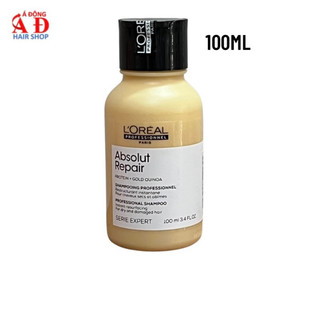 Dầu gội phục hồi hư tổn toàn diện L'Oréal Professionnel Serie Expert Absolut Repair Gold 100ml