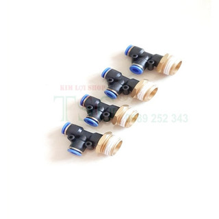 Nối chữ T 1 đầu ren xéo 2 đầu ống 4mm PD Các loại (ren 9.6 ,13  ống 04mm ) Hiệu SUNCOS .