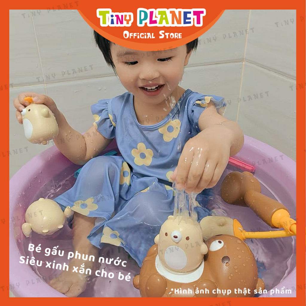 Đồ chơi nhà tắm phun nước chạy pin Gấu béo bồng bềnh bơi bì bõm cho bé