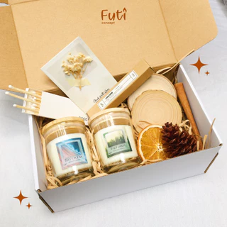 Hộp Quà Tặng Nến Thơm Cao Cấp Tặng Sinh Nhật, The Scent Box Candle Cup Handmade