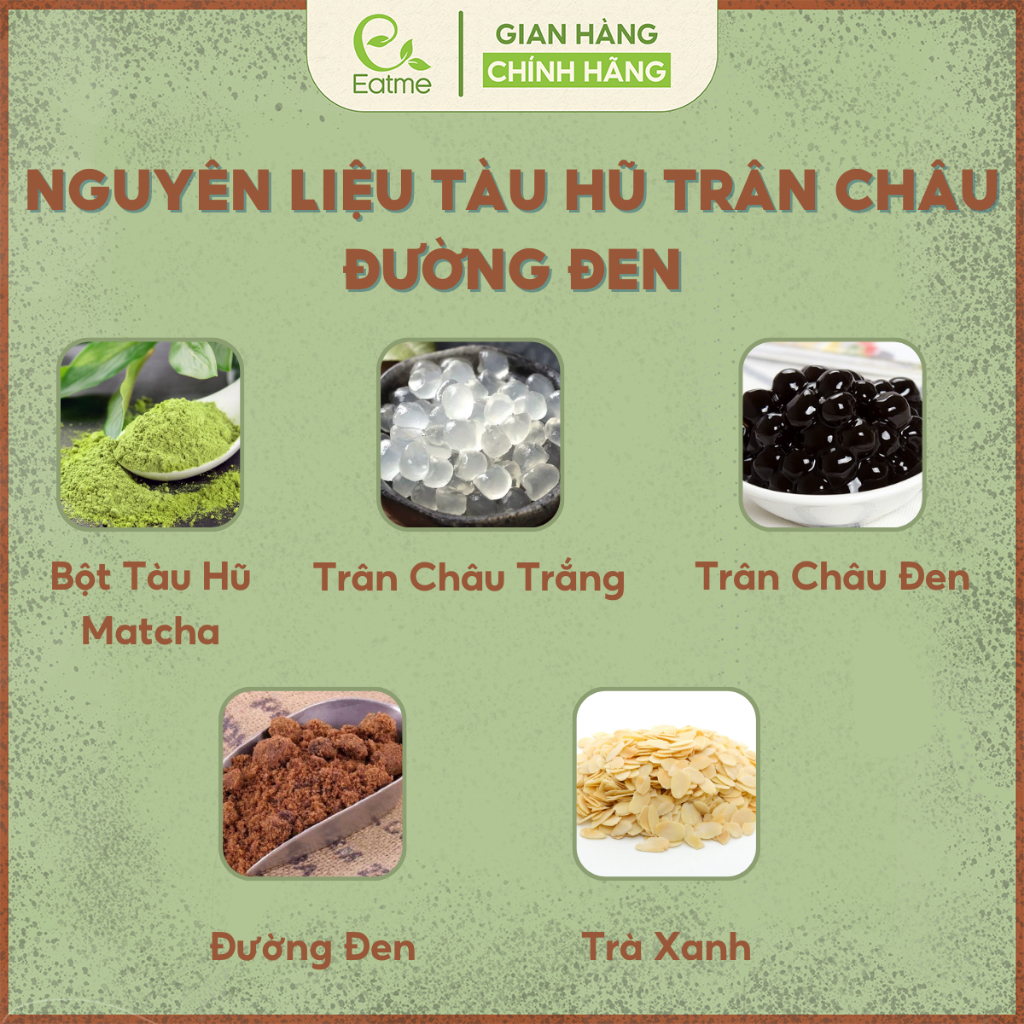 Set Tàu Hũ Trân Châu Đường Đen EatMe - Set Nấu 10 12 Chén Đơn Giản Dễ Làm Thơm Ngon Tại Nhà