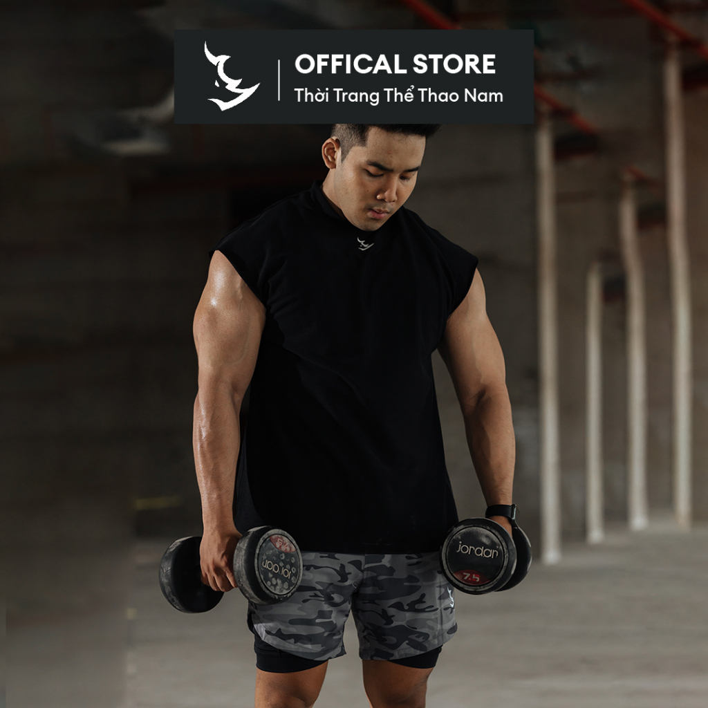 Áo Tanktop Tập Gym Nam Cutoff DefineX Tank01 - Chất Liệu Thun Da Cá TC, Dày Dặn Thoáng Mát, Form Tôn Dáng, Co Giãn Tốt