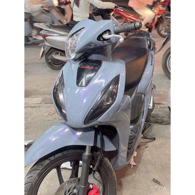 Decal màu xi măng ánh tím 3 lớp cao cấp, Decal dán xe máy ô tô