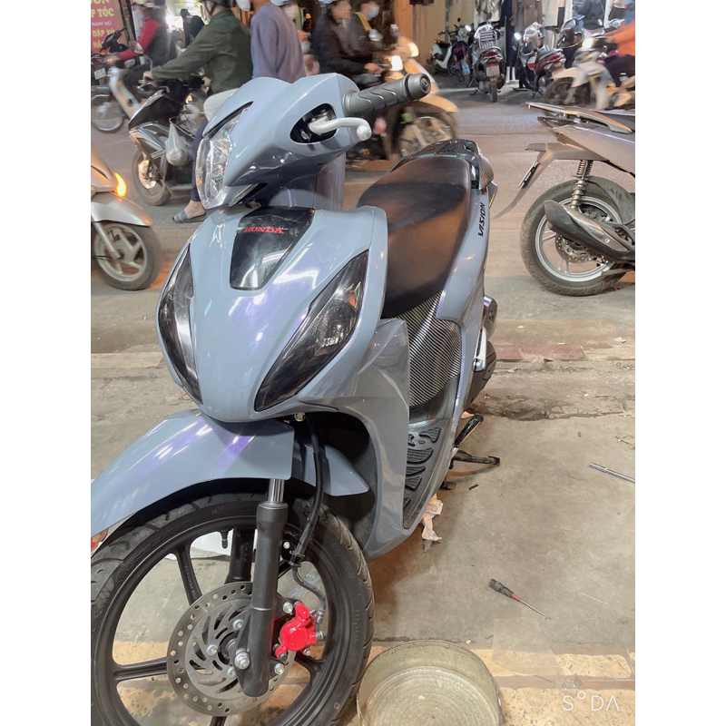 Decal màu xi măng ánh tím 3 lớp cao cấp, Decal dán xe máy ô tô