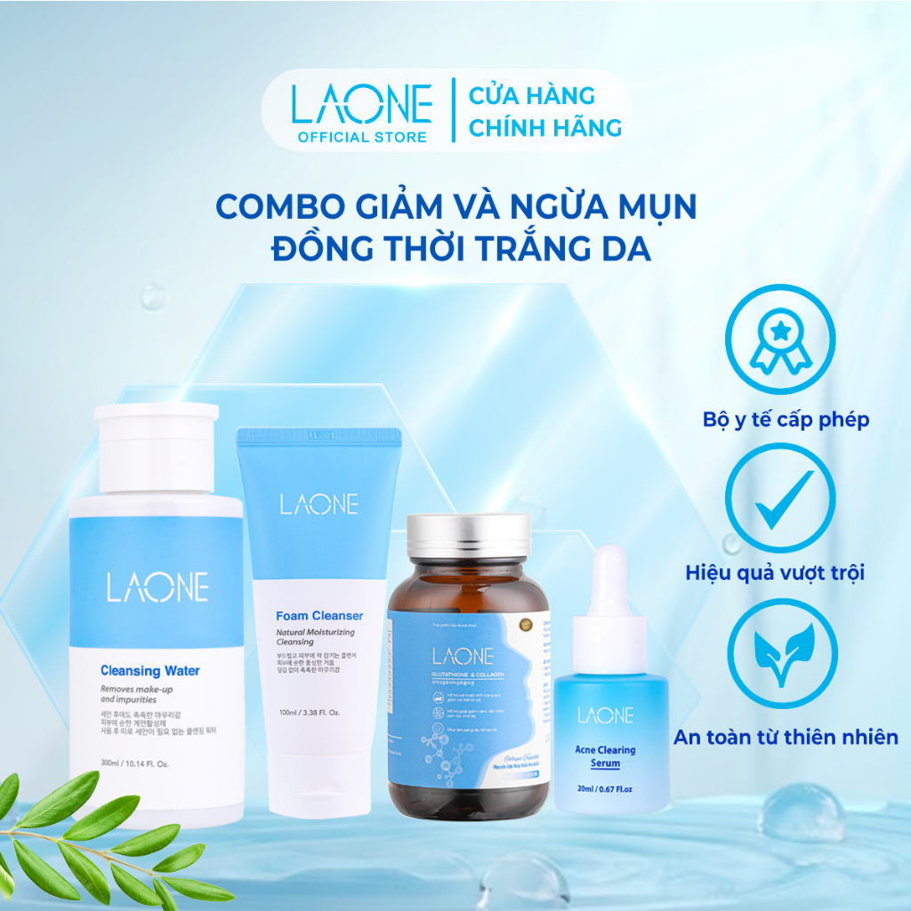 Bộ chăm sóc da cho da giảm mụn Laone