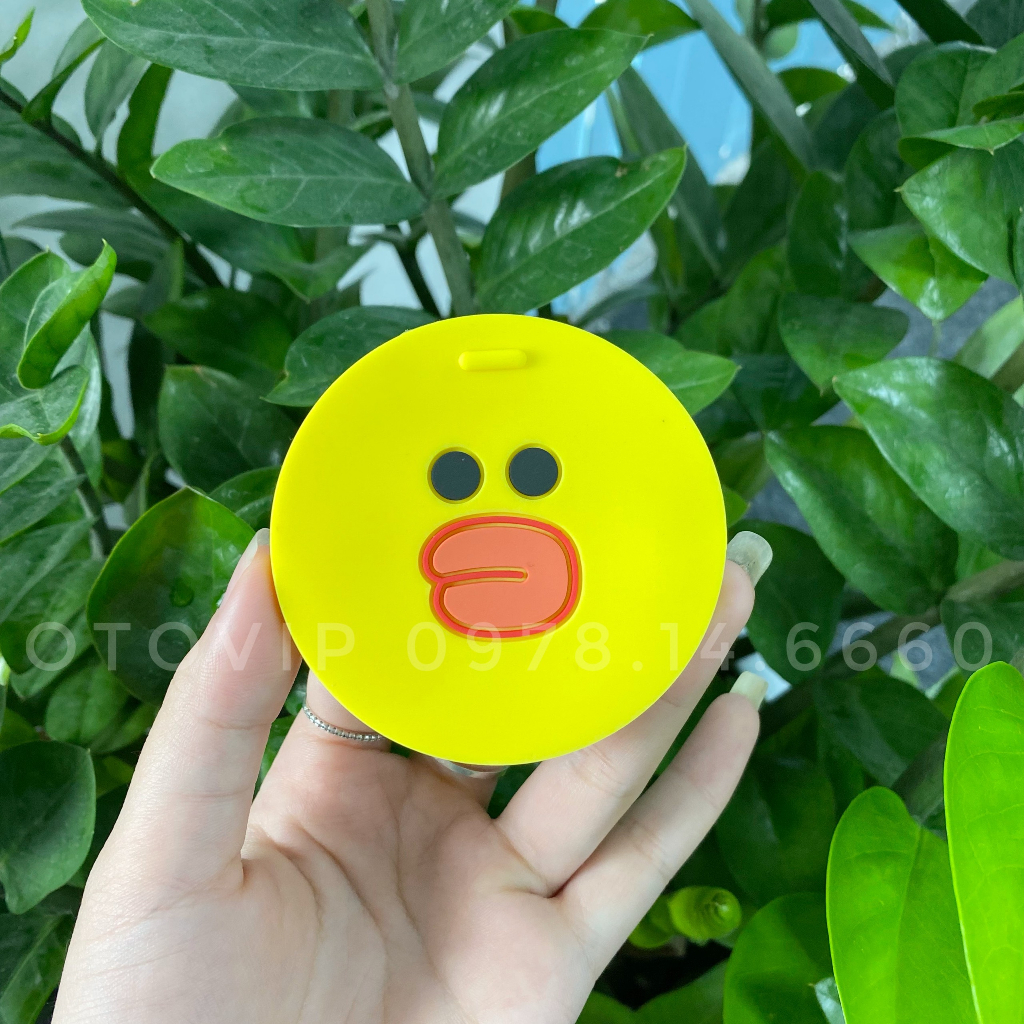 Miếng lót cốc trên xe ô tô đế cao su hình dễ thương