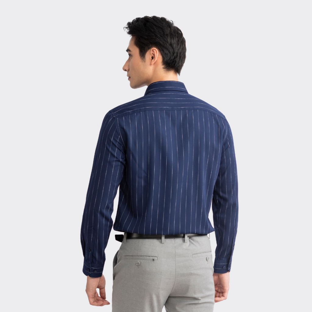 Áo sơ mi dài tay Aristino phom Slim Fit ôm, chất liệu Bamboo từ sợi tre thiên nhiên, thoáng mát, thấm hút tốt - ALS21802