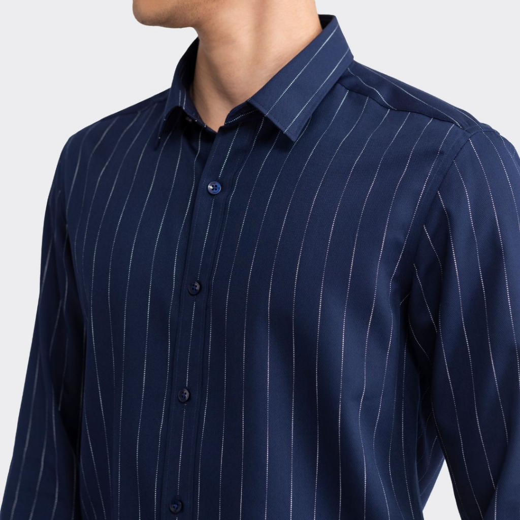 Áo sơ mi dài tay Aristino phom Slim Fit ôm, chất liệu Bamboo từ sợi tre thiên nhiên, thoáng mát, thấm hút tốt - ALS21802