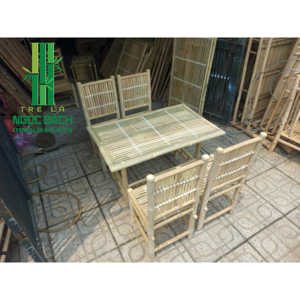 Bộ Ghế Tre Lưng Tựa Mẫu 01
