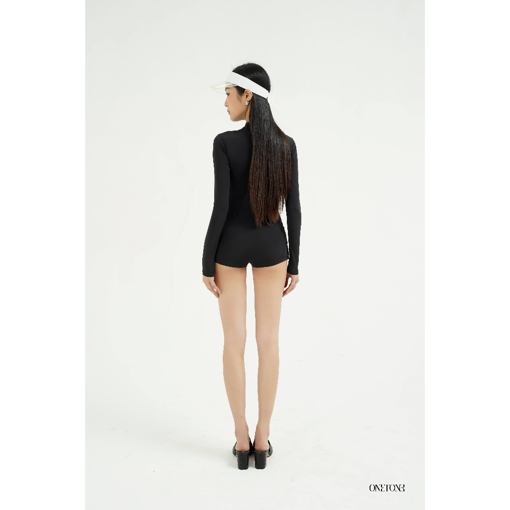 Đồ bơi nữ Onetone Swimsuit dài tay phối khóa Anse