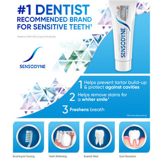 Kem Đánh Răng Sensodyne Advanced Whitening Sensitive 24/7 Toothpaste (184G X 4 Tuýp)