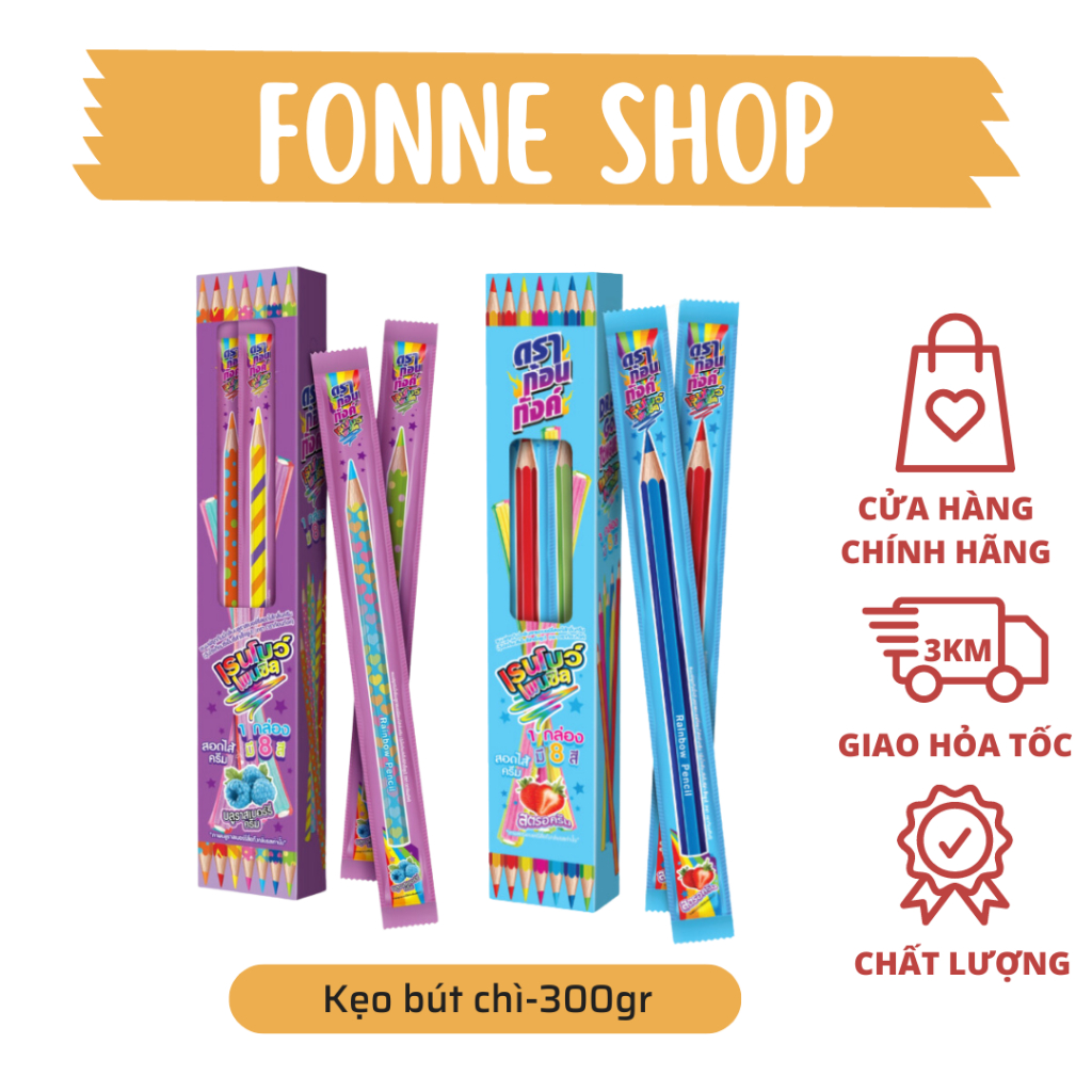 1 thanh kẹo dẻo bút chì thái lan giá sốc 40cm fonne shop