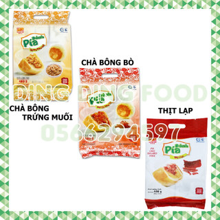 Mới - bánh pía mini chà bông trứng muối/ thịt bò/ thịt lạp tân huê viên, ăn vặt, ding ding food