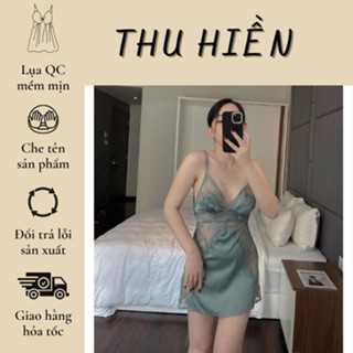 váy ngủ lụa cao cấp tôn dáng - đầm mặc nhà gợi cảm sexy quyến rũ-hàng quảng châu túi zip xịn