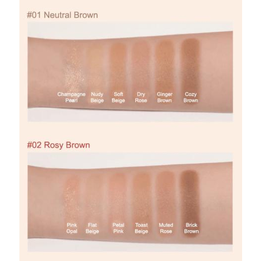 Set bảng phấn mắt 6 màu Too Cool For School ArtClass By Rodin Blending Eyes Celebration Kit 8.8g