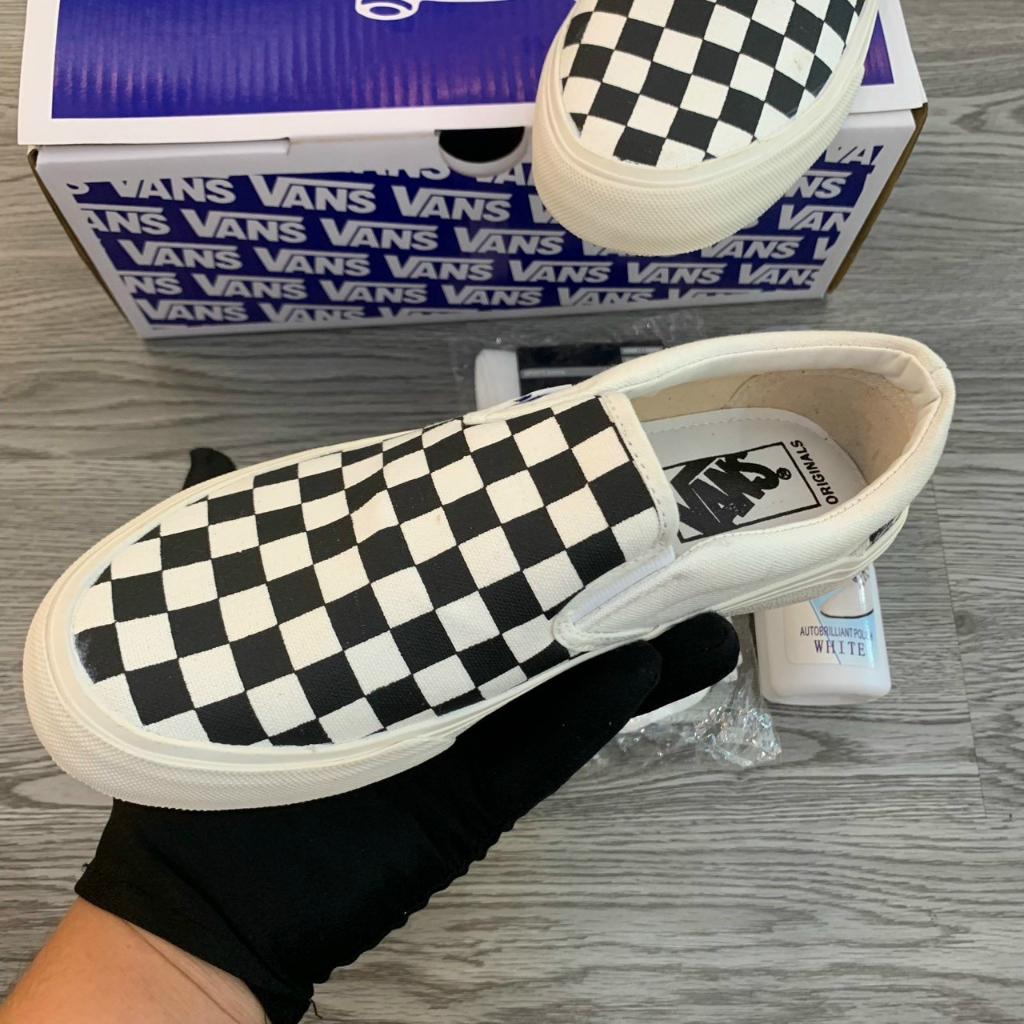 Giày Thể Thao Vans Slip On Caro Loại 1