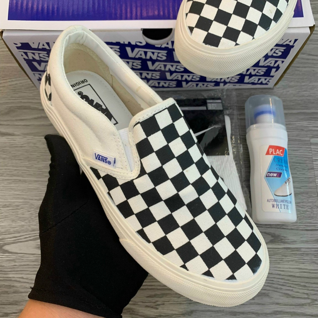 Giày Thể Thao Vans Slip On Caro Loại 1