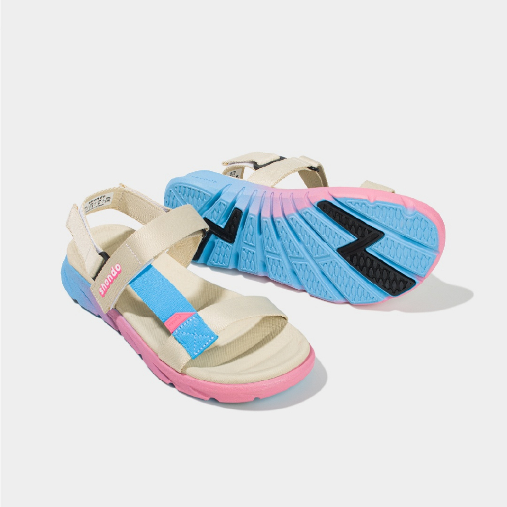 Giày Sandals Shondo F6S Ombre Quai Be Đế Tím Hồng F6S9029