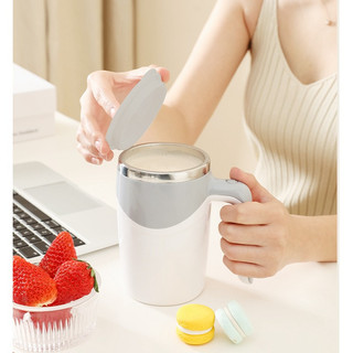 Cốc khuấy tự động pha cafe, sữa, cốc khuấy tự động 380ml dùng pin lõi inox 304 không rỉ giữ nhiệt tốt