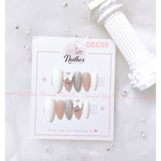 Nail Box Móng Úp Thiết kế DEC59 phong cách tiểu thư, đi học, đi làm, đi tiệc, đi chơi