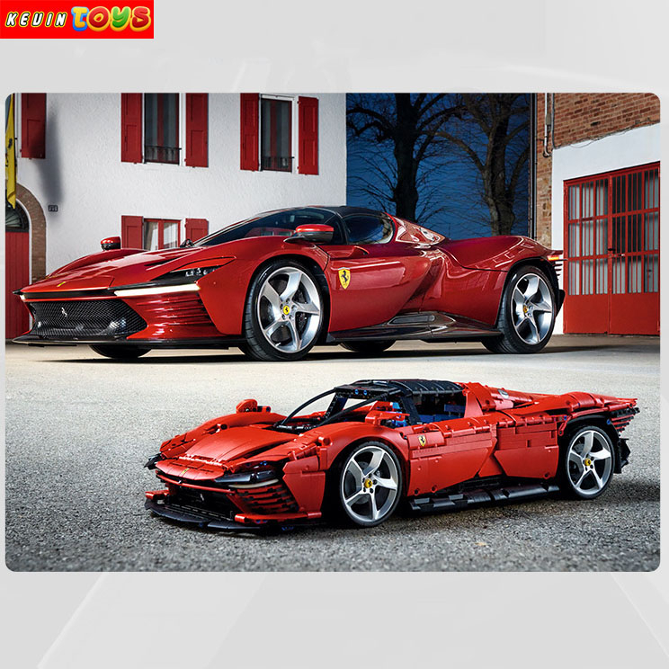 Đồ Chơi Lắp Ráp Kiểu Lego TECHNIC Mô Hình Siêu Xe FERRARI DAYTONA SP3 V12 Điều Khiển Từ Xa RC Với 3750+PCS