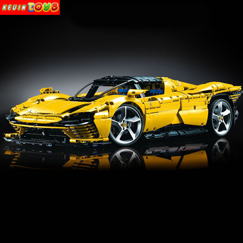 Đồ Chơi Lắp Ráp Kiểu Lego TECHNIC Mô Hình Siêu Xe FERRARI DAYTONA SP3 V12 Điều Khiển Từ Xa RC Với 3750+PCS