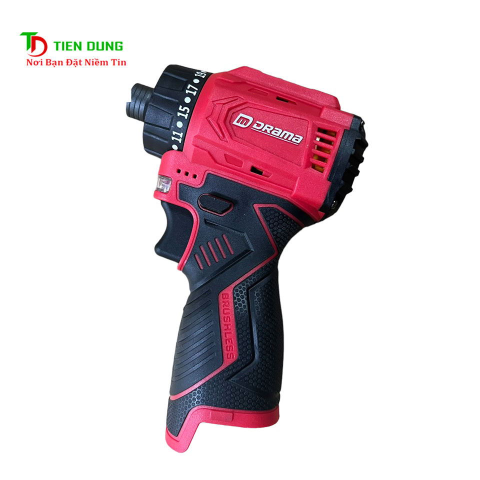 Máy chuyên vít 18V DRAMA D5318có cấp trượt không chổi than sử dụng pin