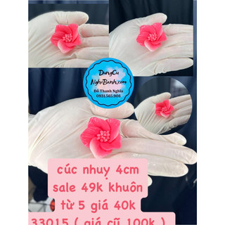 Khuôn Silicone Hoa Cúc Nhụy 4Cm