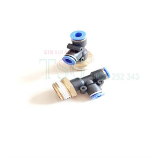 Nối chữ T 1 đầu ren xéo 2 đầu ống 8mm PD Các loại (ren 9.6 ,13 ,17 , 21 ống 08mm ) Hiệu SUNCOS .