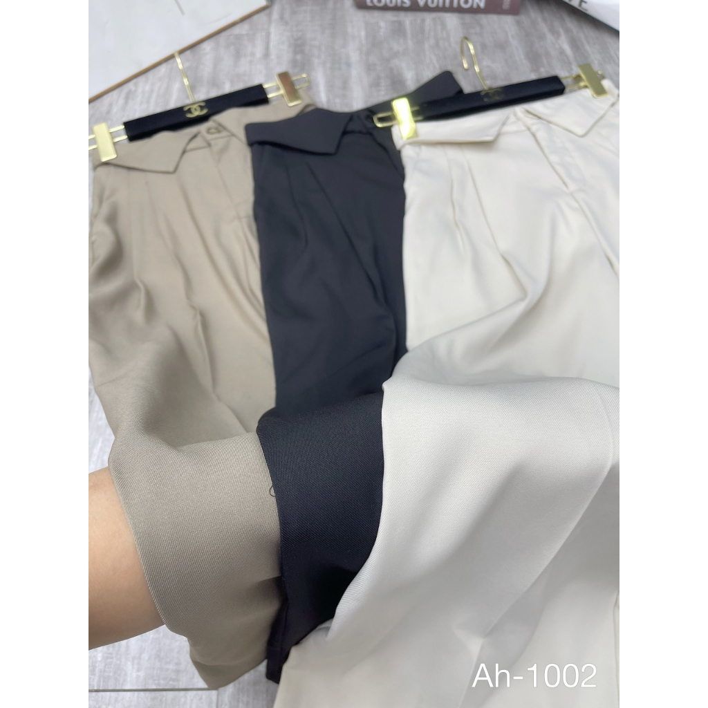 Quần Culottes suông Heppy dáng dài cạp bẻ _Q1002