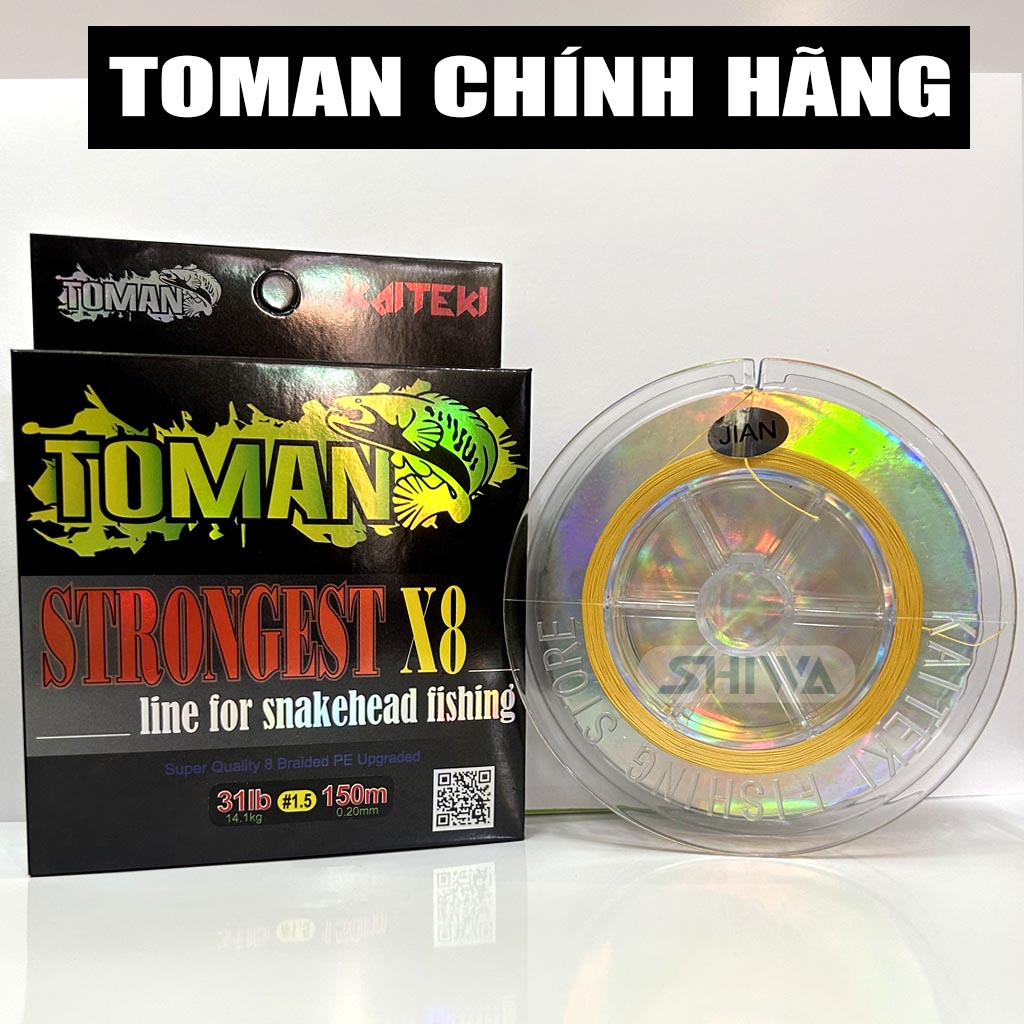 Dây Dù Câu Cá TOMAN X8 Strongest 150M Đủ Szie - Dù Câu Lure Siêu Bền Phụ Kiện Đồ Câu Shiwa