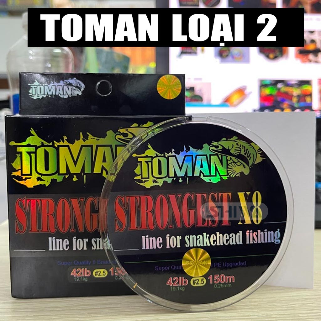 Dây Dù Câu Cá TOMAN X8 Strongest 150M Đủ Szie - Dù Câu Lure Siêu Bền Phụ Kiện Đồ Câu Shiwa
