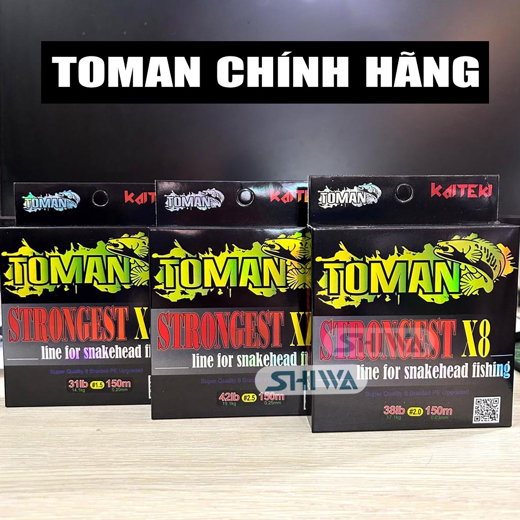 Dây Dù Câu Cá TOMAN X8 Strongest 150M Đủ Szie - Dù Câu Lure Siêu Bền Phụ Kiện Đồ Câu Shiwa