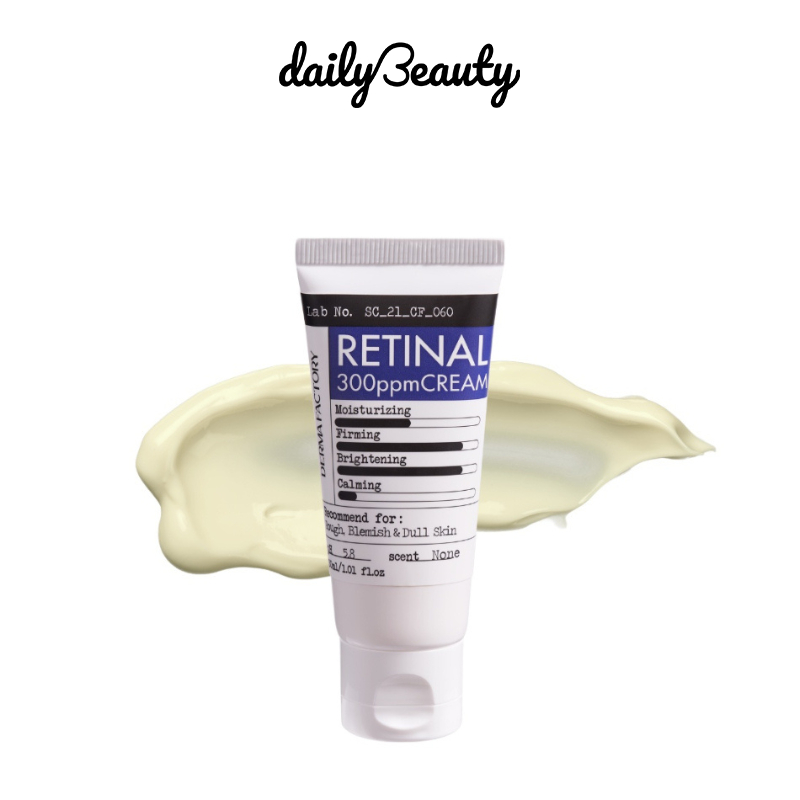 Kem dưỡng ban đêm chống lão hóa Derma Factory Retinal 300ppm Cream 30ml Daily Beauty Official