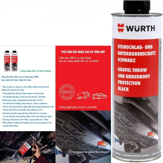 SƠN PHỦ GẦM XE Ô TÔ WURTH 1 LÍT