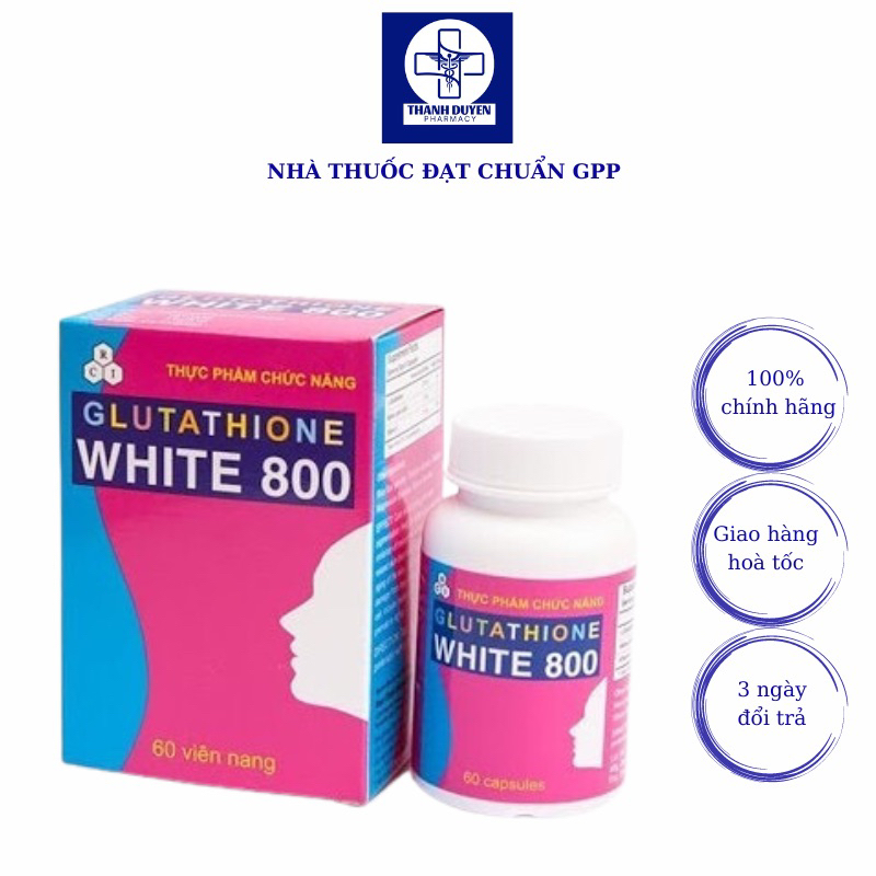 Viên uống trắng da Glutathione White 800