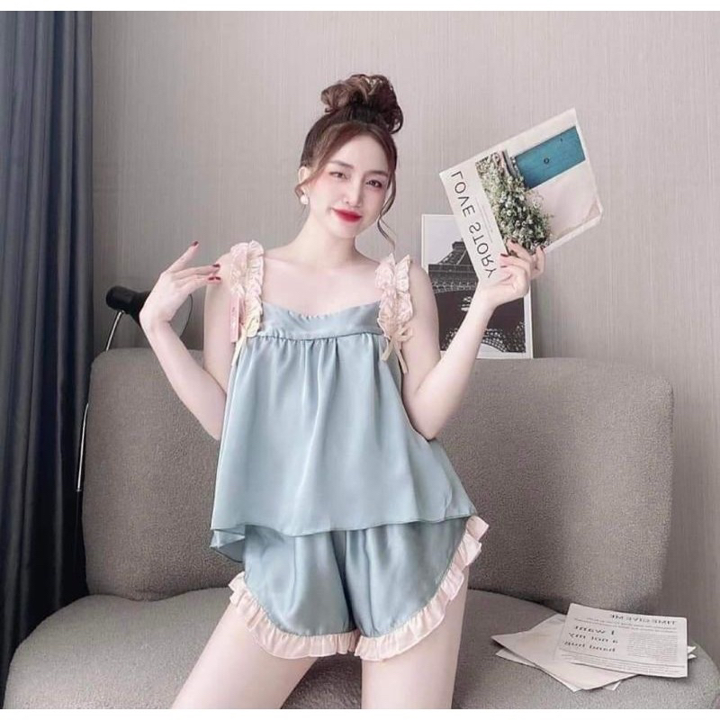 Đồ ngủ 2 dây bigsize(SIZE 40-80KG), đồ ngủ sexy nữ 2 dây chất phi mềm mịn mã 6 | BigBuy360 - bigbuy360.vn