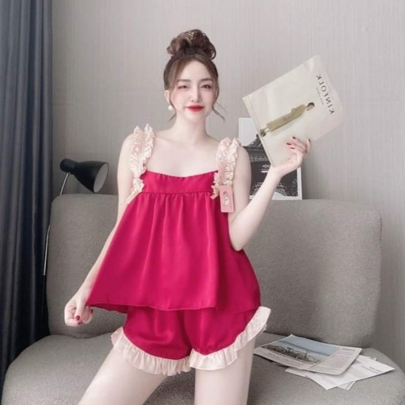 Đồ ngủ 2 dây bigsize(SIZE 40-80KG), đồ ngủ sexy nữ 2 dây chất phi mềm mịn mã 6 | BigBuy360 - bigbuy360.vn