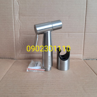 Đầu vòi xịt vệ sinh inox304 nước mạnh, kèm gác gài inox304, ốc vít